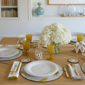 Japan Round Placemat, Yellow