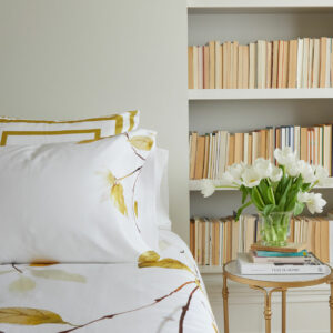 Essential Embroidered Pillowcase (Set of 2), Yellow