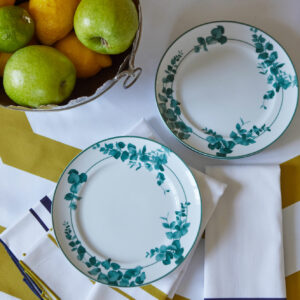 Eucalyptus Dessert Plate (Set of 4), Green